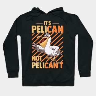 Funny It's Pelican Not Pelican't Sarcastic Fun Pun Hoodie